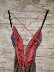 PURPLE SEQUIN LONG GOWN