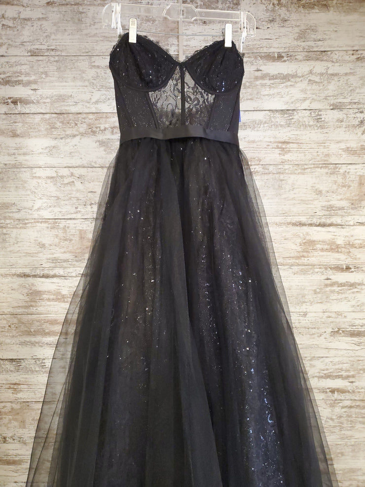 BLACK SPARKLY PRINCESS GOWN