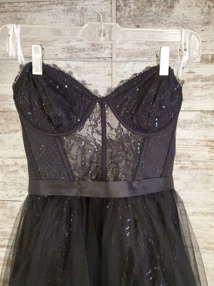 BLACK SPARKLY PRINCESS GOWN