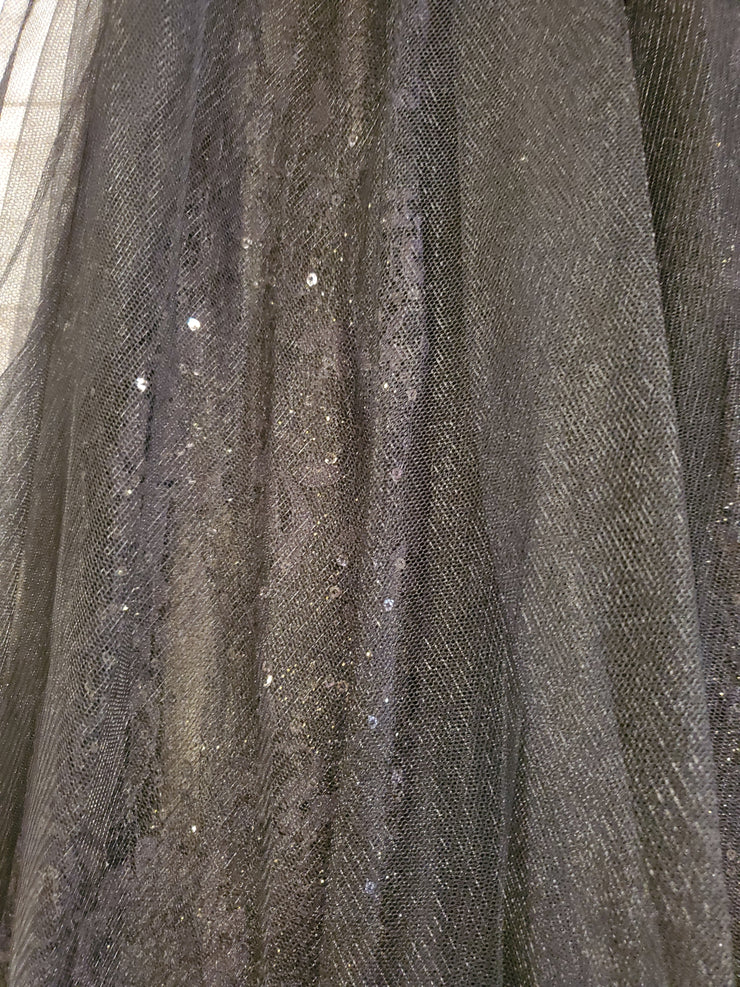 BLACK SPARKLY PRINCESS GOWN