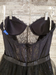 BLACK SPARKLY PRINCESS GOWN