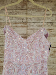 PINK COLORFUL A LINE GOWN -NEW