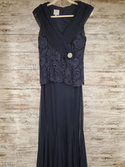 NAVY LONG EVENING GOWN