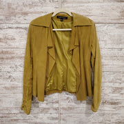 GREEN SUEDE OPEN JACKET