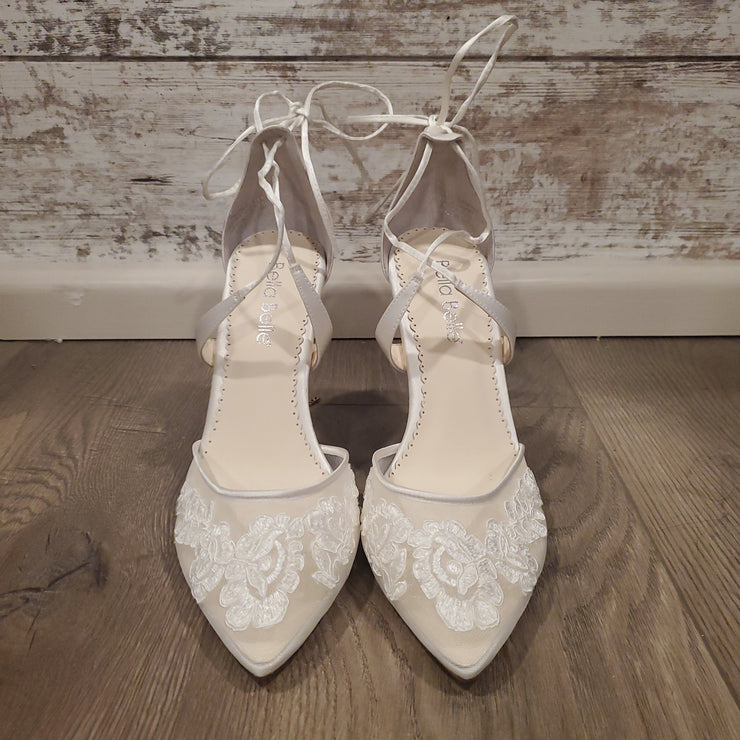 IVORY EMBROIDERED HEELS (NEW)