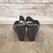 BLACK SANDAL WEDGES