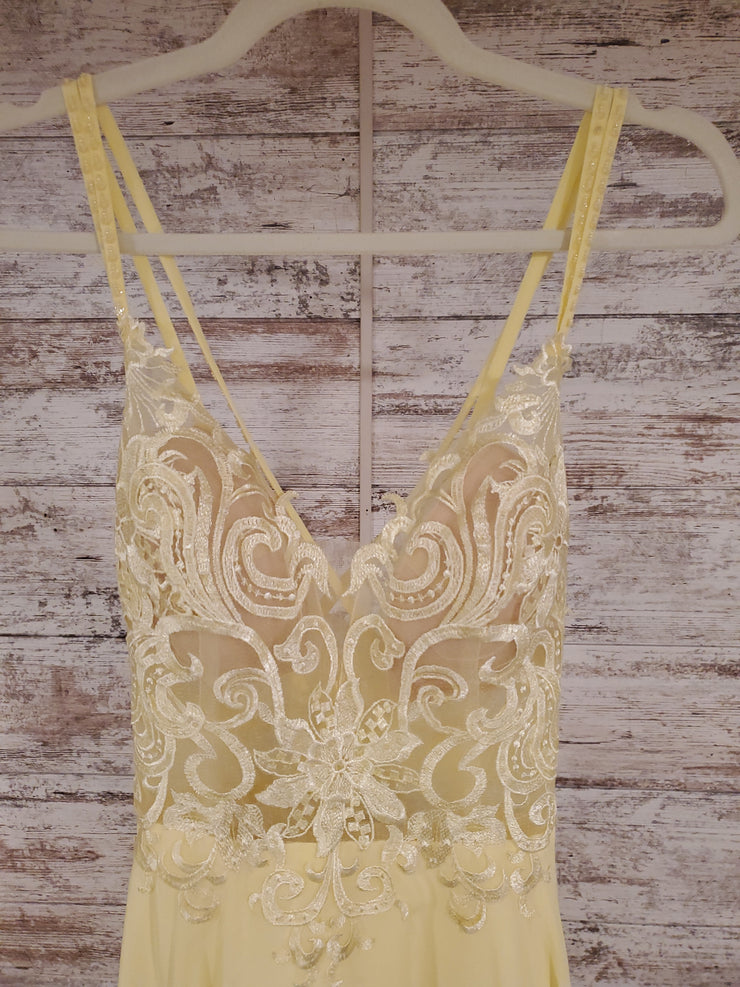 YELLOW/FLORAL LONG GOWN (NEW)