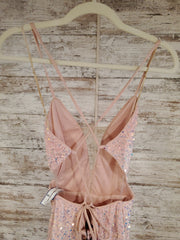 PINK SEQUIN LONG DRESS (NEW)