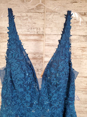 TEAL A LINE GOWN