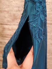 TEAL A LINE GOWN