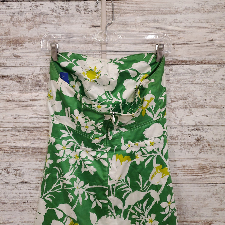 GREEN/WHITE FLORAL SHORT DRESS