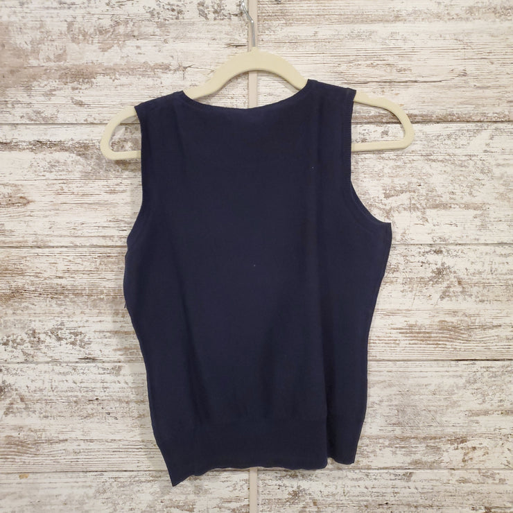 NAVY SLEEVELESS TOP
