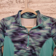 GREEN/COLORFUL 3/4 ZIP UP $70