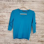 BLUE LONG SLEEVE TOP $108