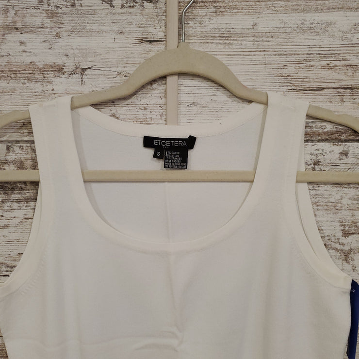WHITE SLEEVELESS TOP