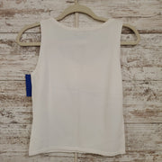 WHITE SLEEVELESS TOP