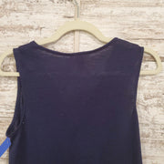 NAVY SLEEVELLESS TOP