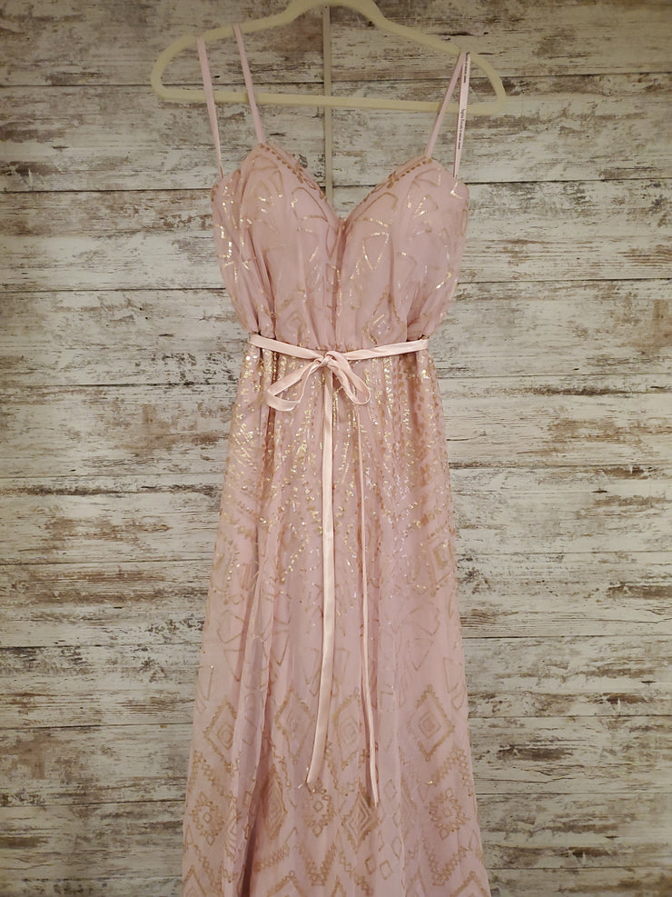 PINK SPARKLY LONG DRESS