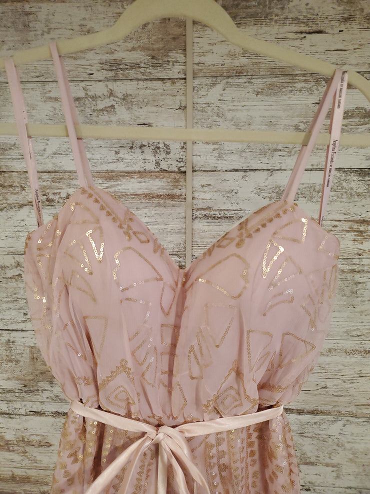 PINK SPARKLY LONG DRESS