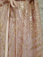 PINK SPARKLY LONG DRESS