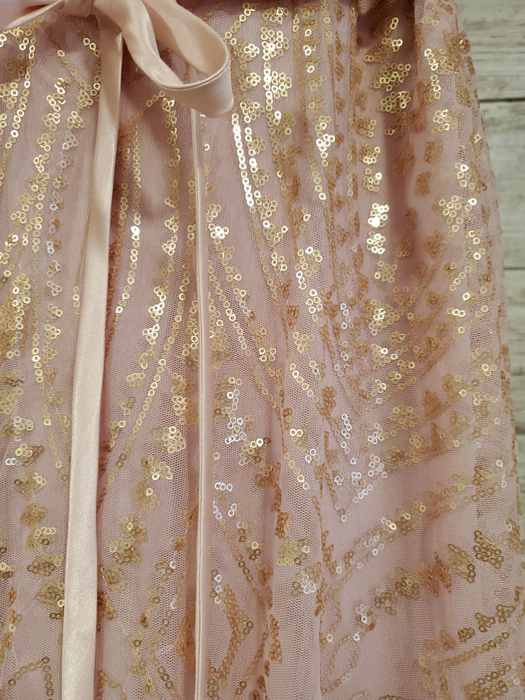PINK SPARKLY LONG DRESS