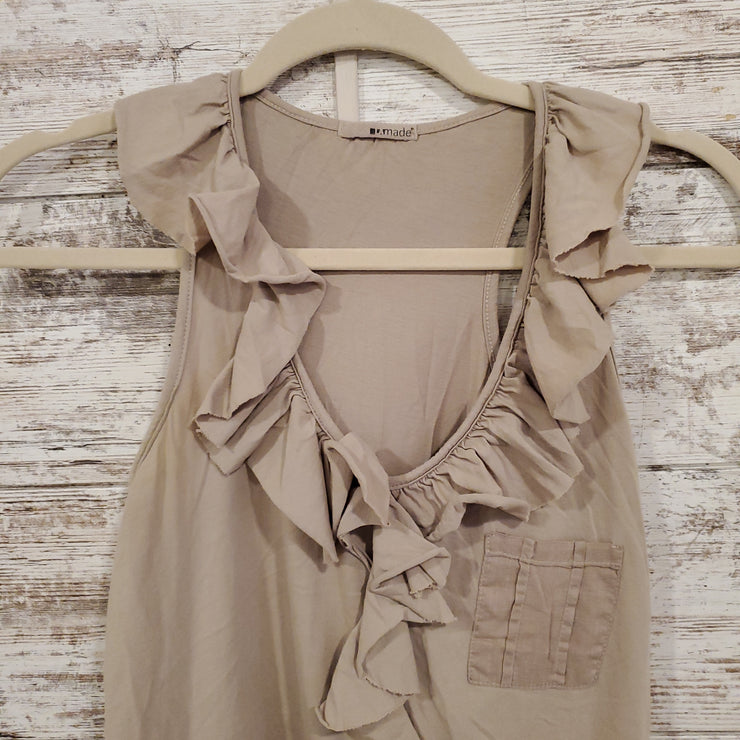 TAN 100% COTTON SHORT DRESS