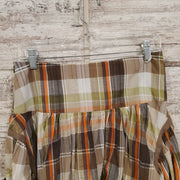 GREEN/BROWN SKIRT 100% COTTON