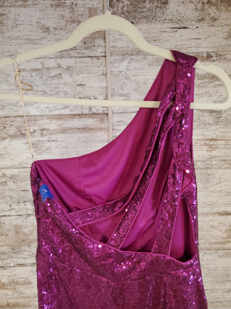 PINK SPARKLY LONG EVENING GOWN