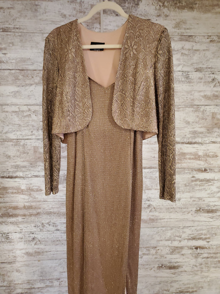 GOLD SPARKLY 2 PC. GOWN SET