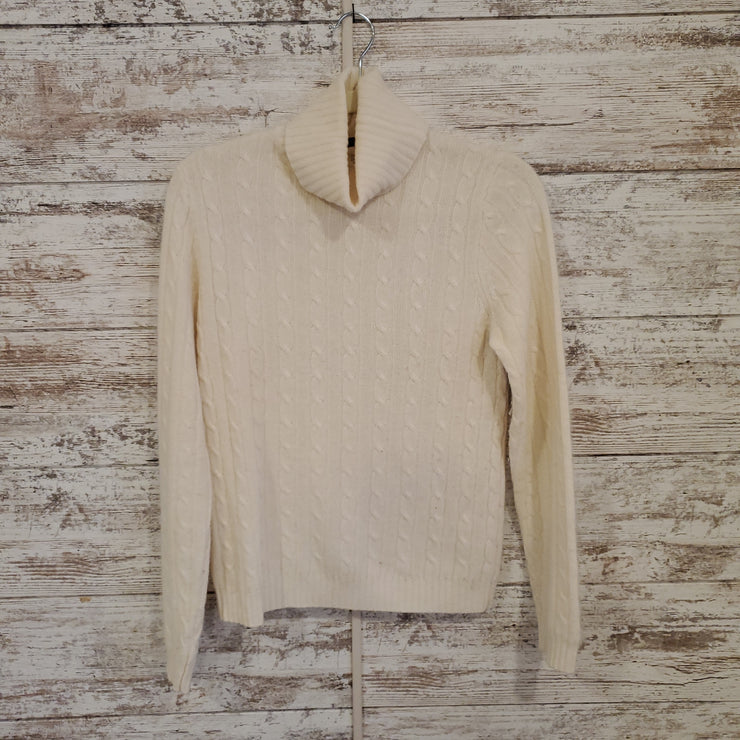 IVORY MERINO WOOL/CASHMERE TOP