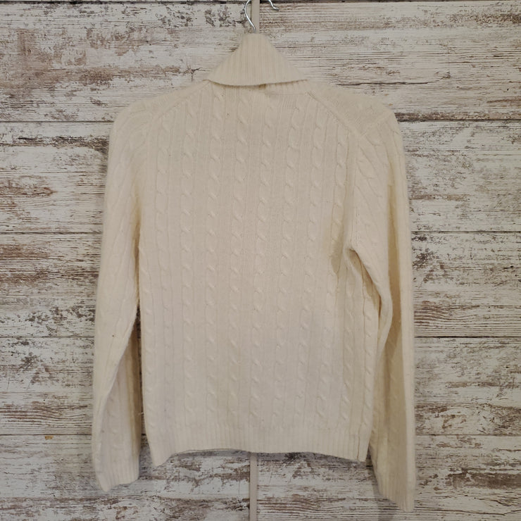 IVORY MERINO WOOL/CASHMERE TOP
