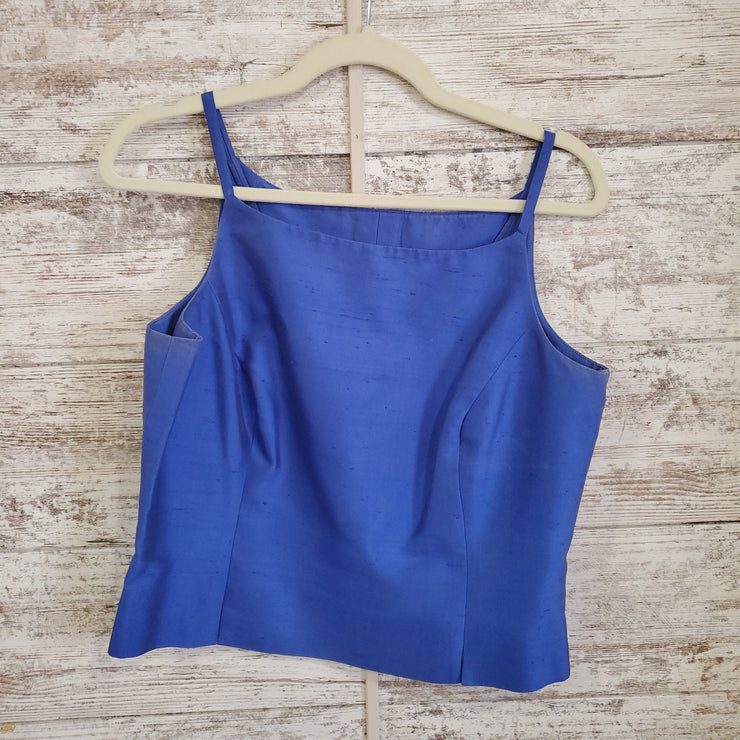 ROYAL BLUE 100% SILK TOP $198