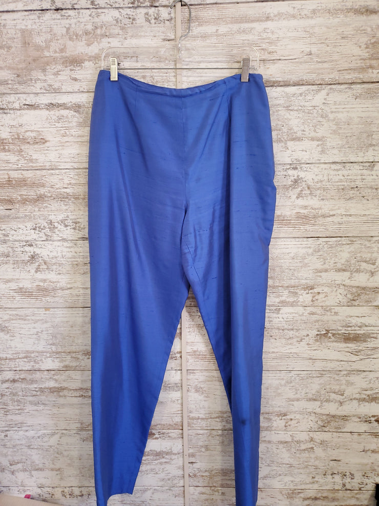 ROYAL BLUE 100% SILK PANT $498