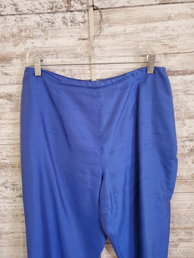 ROYAL BLUE 100% SILK PANT $498