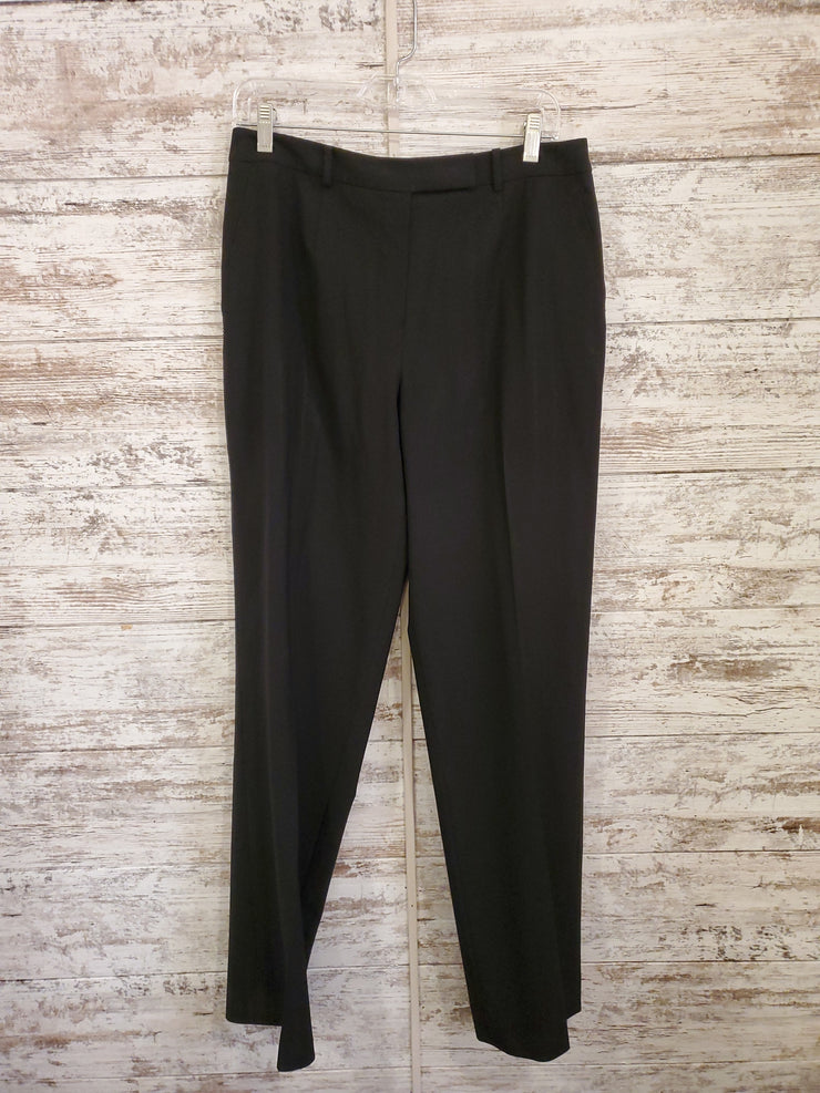 BLACK WOOL BLEND PANTS $398