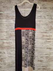 BLACK/TAN MAXI DRESS