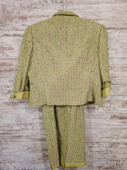 GREEN TWEED DRESS SET $1200