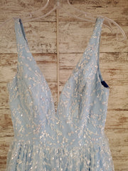 BLUE/WHITE PRINCESS A LINE GOW