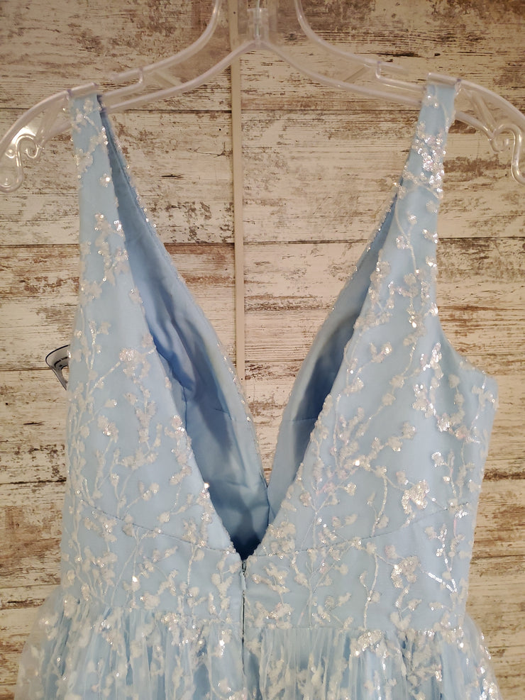 BLUE/WHITE PRINCESS A LINE GOW