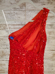 RED FULL SEQUIN LONG DRESS-NEW