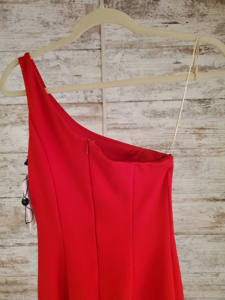RED 1 SHOULDER LONG GOWN (NEW)