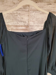 GREEN LONG EVENING GOWN