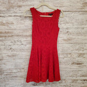 RED LACE SHORT DRESS
