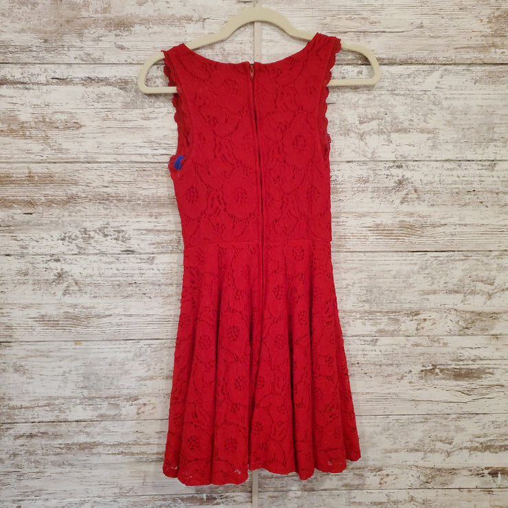 RED LACE SHORT DRESS