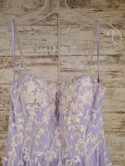 LAVENDER/WHITE FLORAL A LINE