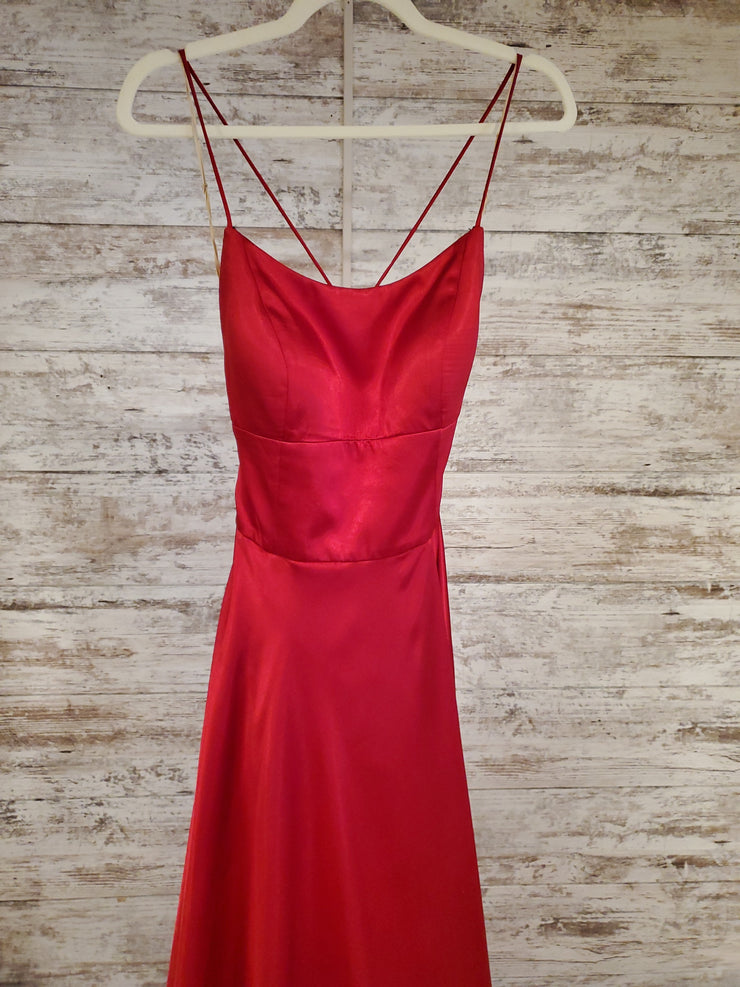 RED A LINE GOWN