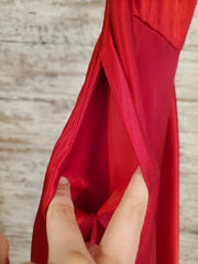RED A LINE GOWN