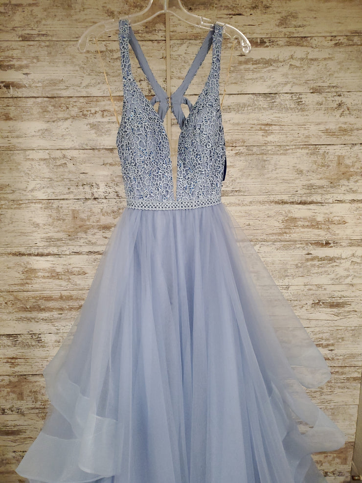 BLUE A LINE GOWN