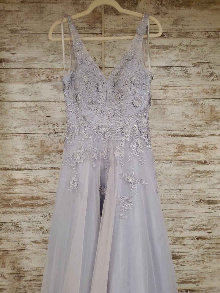 LAVENDER/FLORAL A LINE GOWN