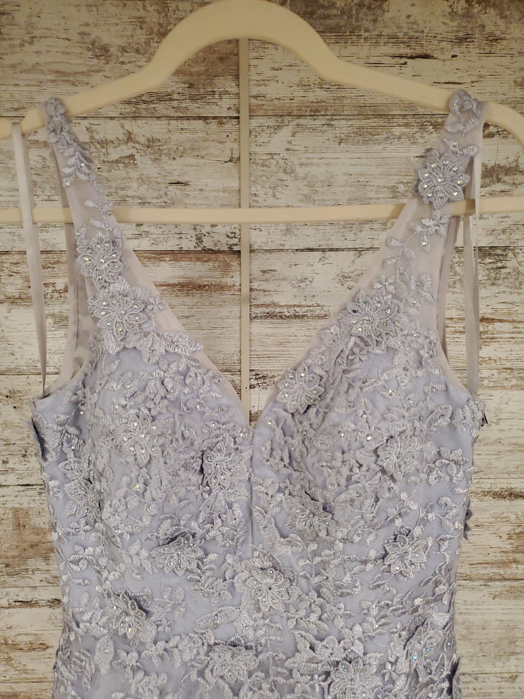 LAVENDER/FLORAL A LINE GOWN